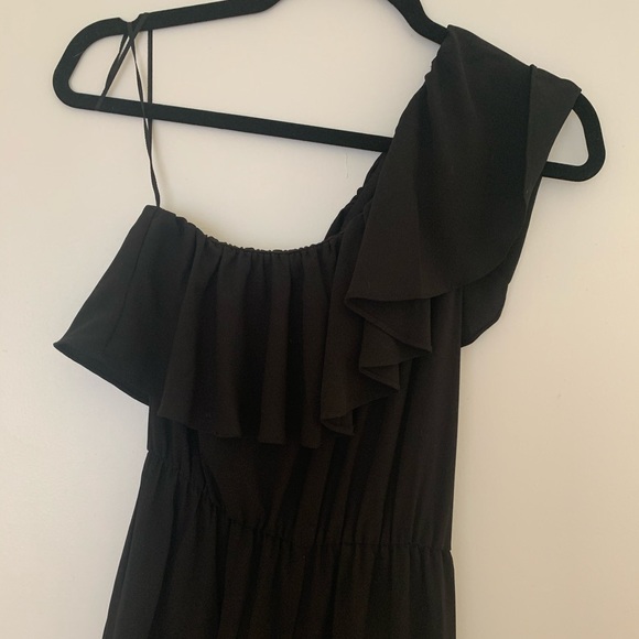 Black one shoulder jumpsuit - Picture 3 of 3
